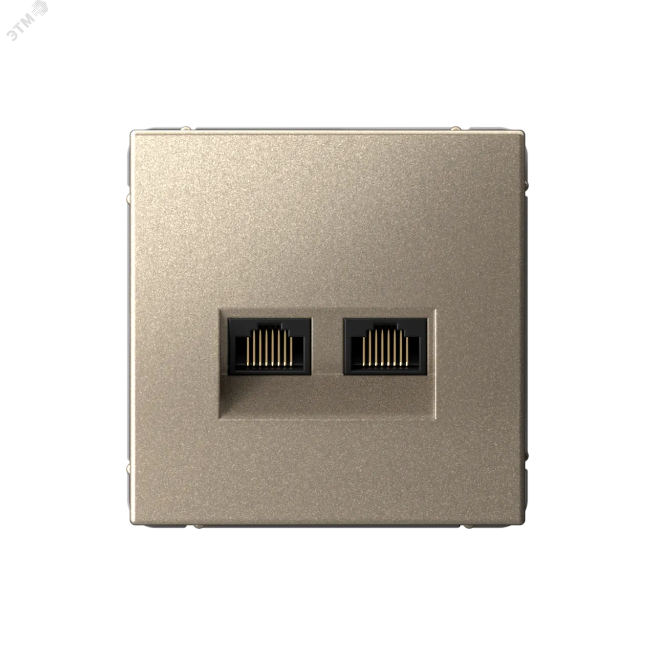 ARTGALLERY РОЗЕТКА двойная компьютерная RJ45+RJ45, кат. 5е, механизм, ШАМПАНЬ GAL000585