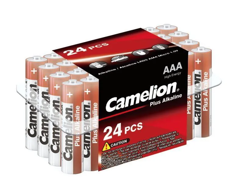 Элемент питания алкалиновый AAA/LR03 1.5В Plus Alkaline LR03-PB24 (уп.24шт) 7615