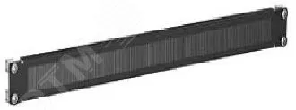 Кабельный ввод с щеточным буртиком,1U для 19" IT-корпусов, RAL9005 R5SPZ191HEB