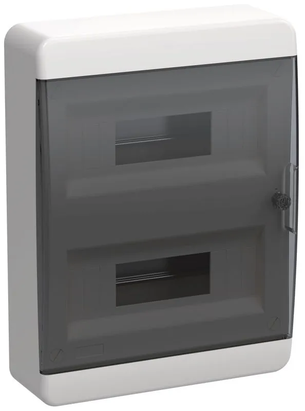 Корпус пластиковый ЩРН-П-24 IP41 черн. прозр. дверь TEKFOR TF5-KP12-N-24-41-K01-K03