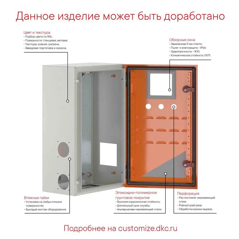 Шкаф ST с монтаж. платой 500х400х200мм от IP65-до IP66 IK10 R5ST0542