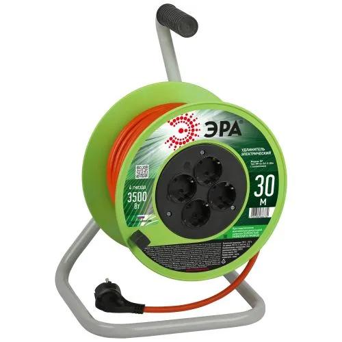 Удлинитель на катушке 4х30м с заземл. RP-4e-3x1.5-30m ПВС 3х1.5 Б0056102