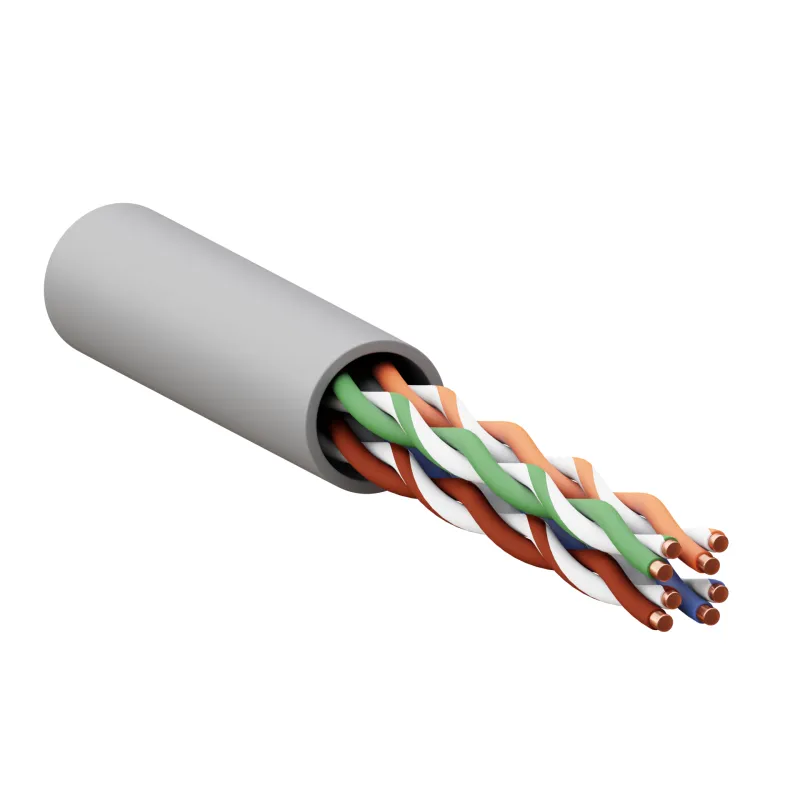 Кабель витая пара U/UTP кат.5E 4 пары 24 AWG solid PVC сер. TERACOM PRO PRO TRP-5EUTP-04PVC-GY-IN3