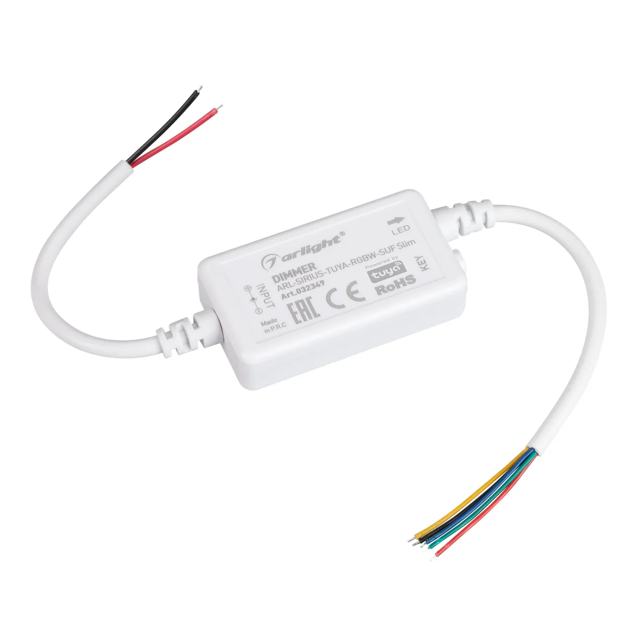 Диммер ARL-SIRIUS-TUYA-RGBW-SUF Slim (12-24V, 4x1.5A, 2.4G) 032349