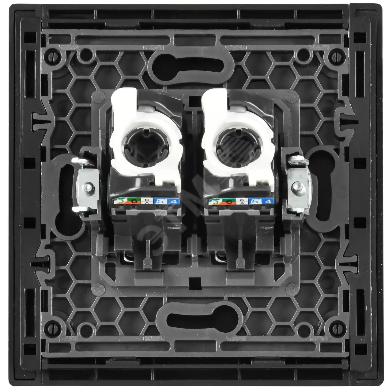 FORTE&PIANO Розетка компьютерная двойная RJ45 кат.5E FP333 серый IEK FP-K20-1-K03
