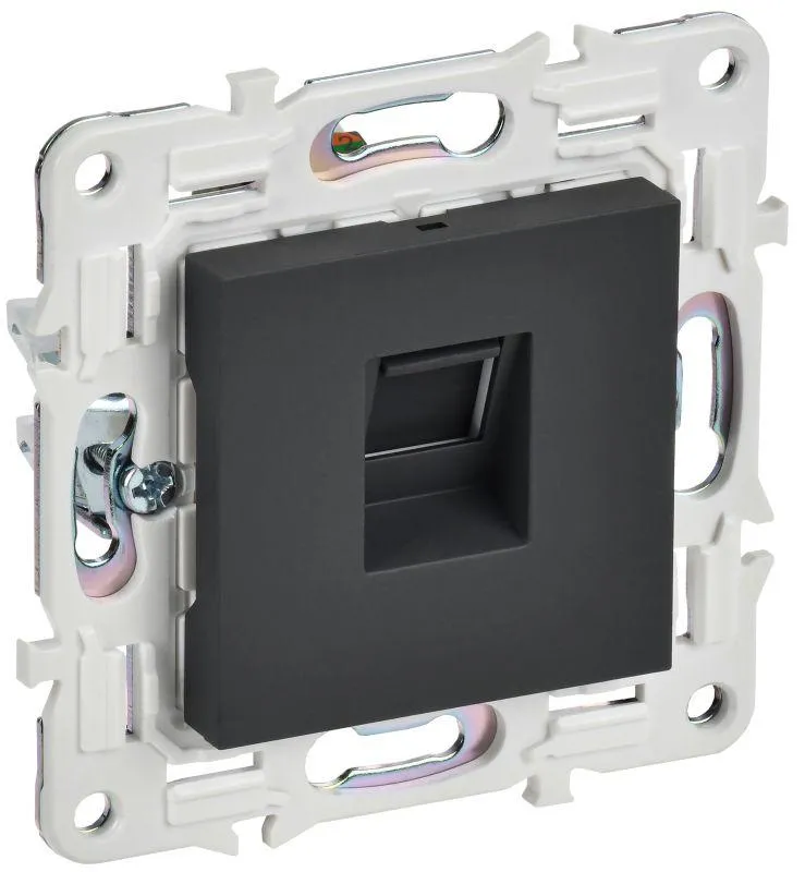 SKANDY Розетка компьютерная RJ45 кат.5E SK-K01G графит IEK SK-K10-1-K53