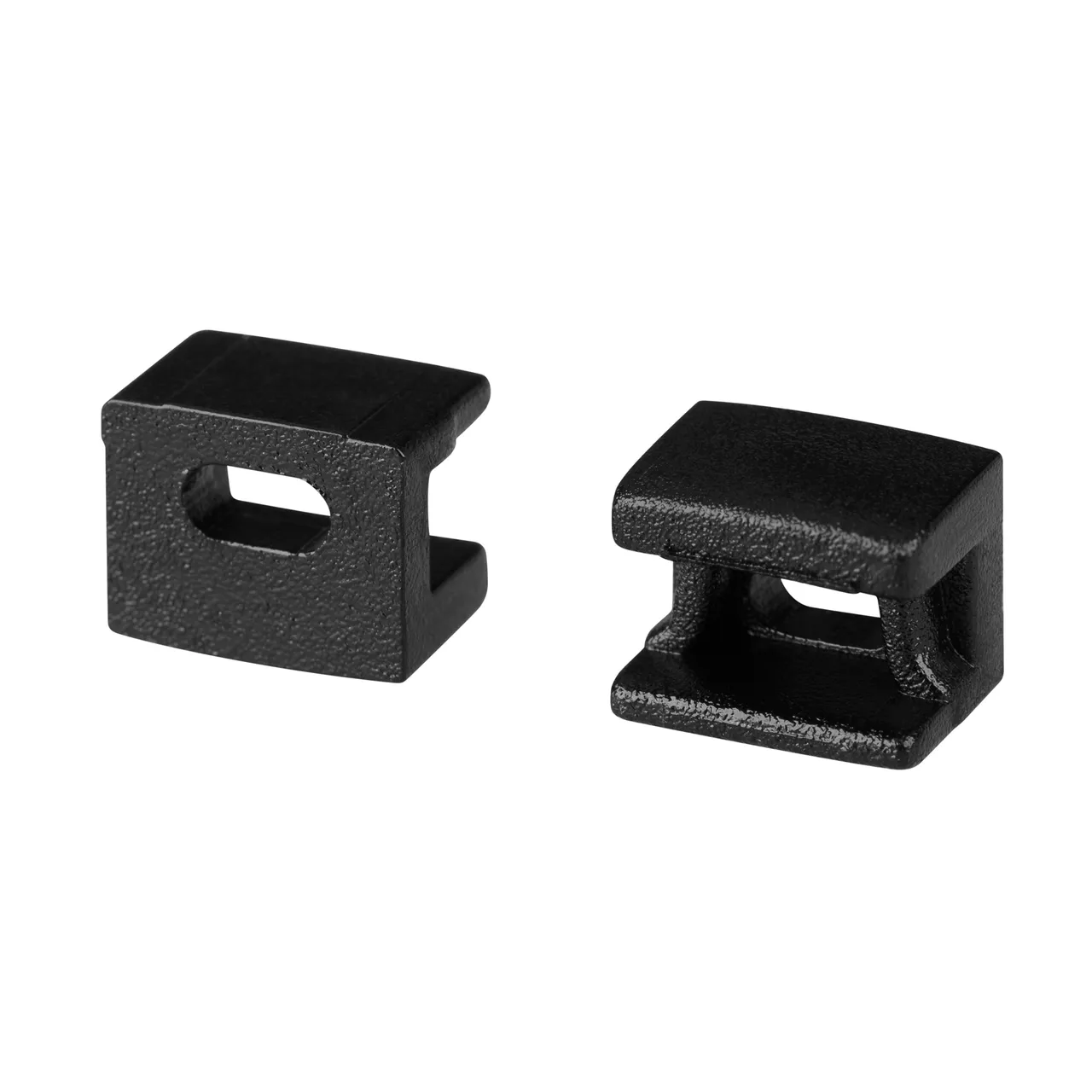 Заглушка PLINTUS-FANTOM-BENT BLACK с отверстием 043905
