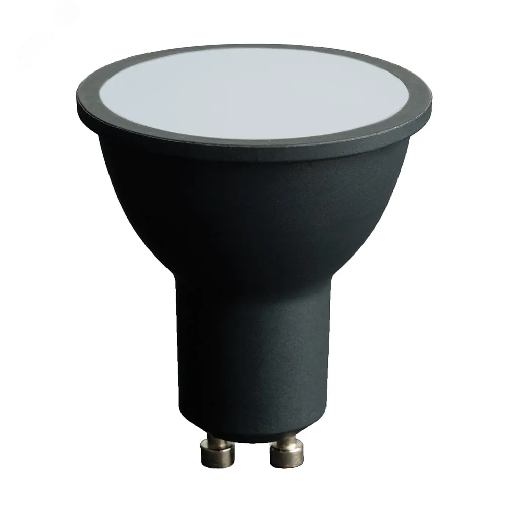 Лампа светодиодная LED 8вт 230в GU10 белый черный корпус .PRO 48959