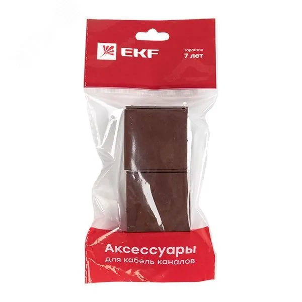 Соединитель (40х25) (4 шт) темное дерево EKF-Plast