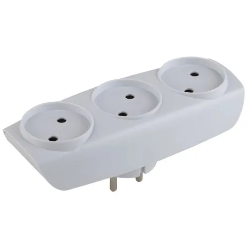 Разветвитель 3-м без заземл. 16А IP20 SP-3-W бел. C0045527