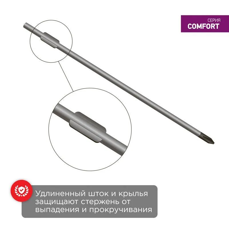 Отвертка крестовая PH 2х40мм двухкомпонентная рукоятка 12-4730