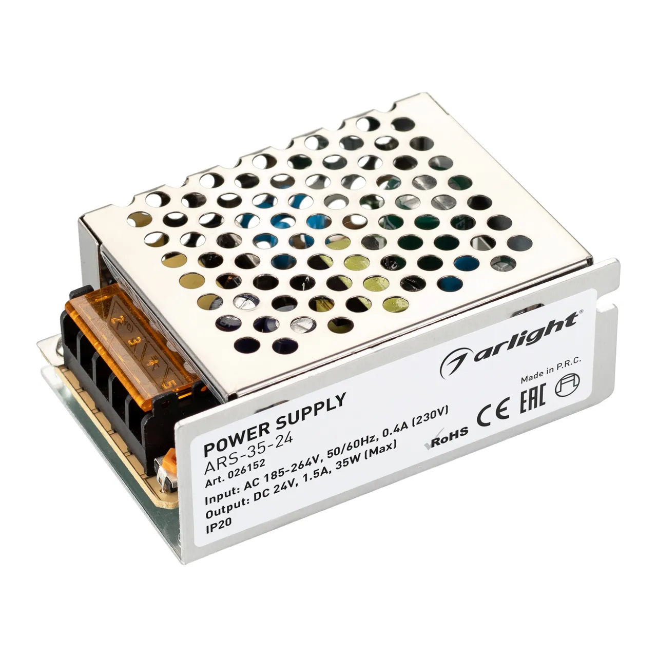Блок питания ARS-35-24 (24V, 1.5A, 35W) 026152