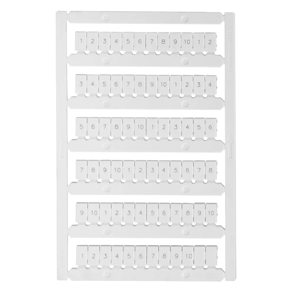 Маркировка для лазерной печати "1-10" OptiClip MC6/H/1-10 (10шт) 332721