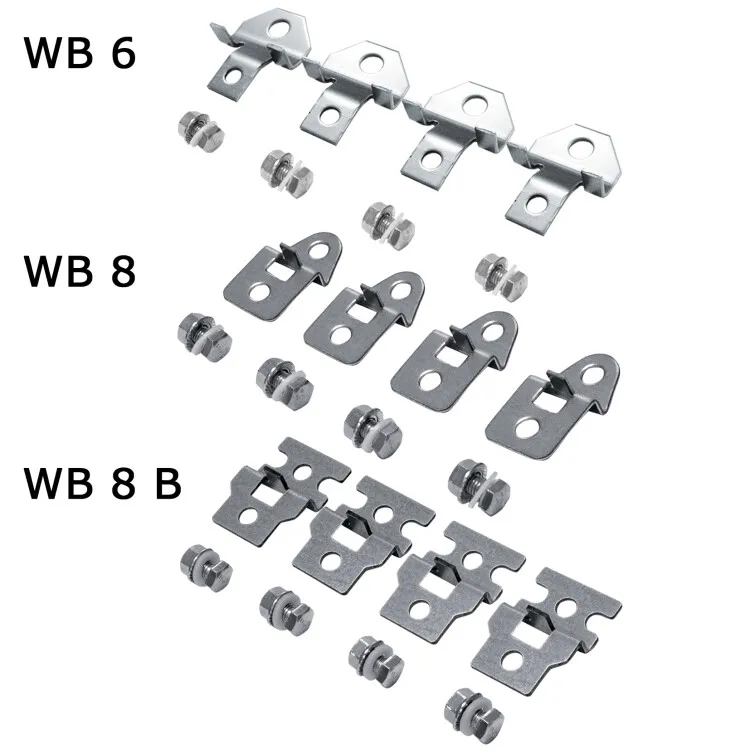 Скобы для монтажа на стене, 4шт WB 8 B