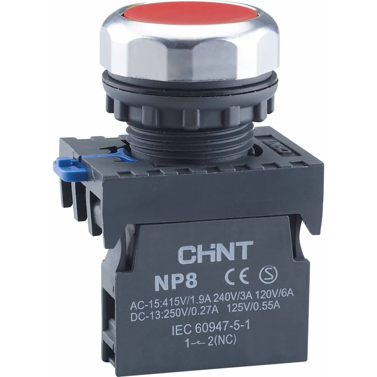 Кнопка управления NP8-01BND 1НЗ красная AC/DC24В(LED) IP65 (R) 667239