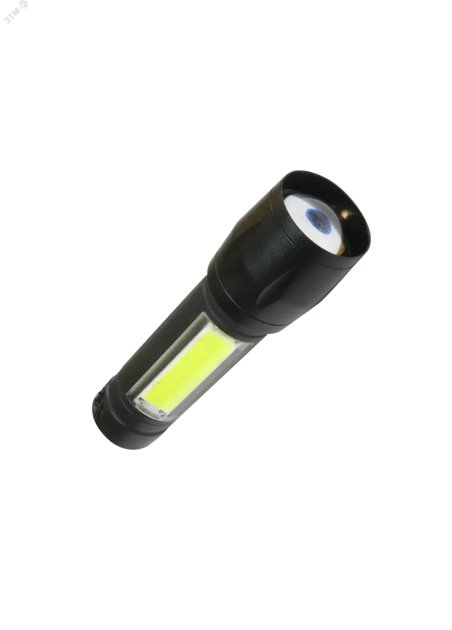 Фонарь аккумуляторный XPE 3Вт + COB 3Вт литиевый аккум. 600мА.ч Micro USB шнур KocAc1011Lith