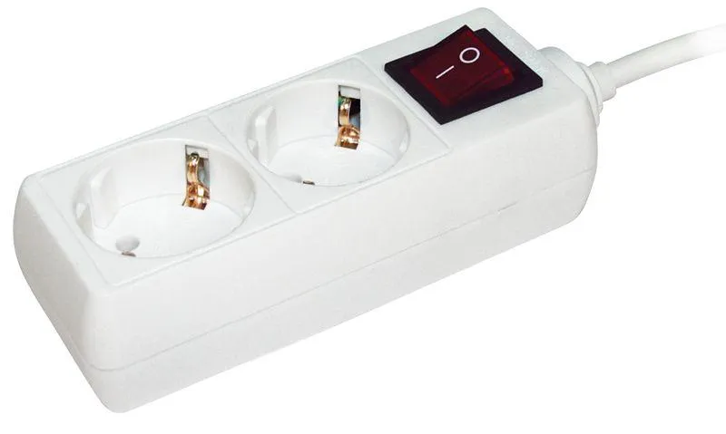 Удлинитель 2х5м с заземл. 16А IP20 У02К 2P+PE 250В 3х1 с выкл. WYP10-16-02-05-ZK-N