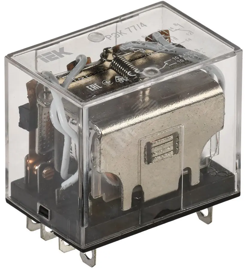 Реле РЭК77/4(LY4) 10А 12В DC ИЭК RRP10-4-10-012D