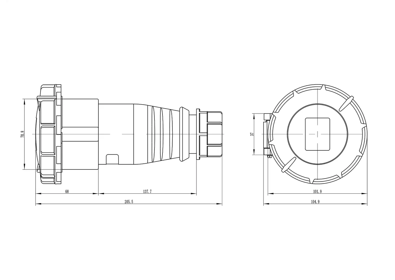 Розетка кабельная IP67 32A 3P+E+N 400V DIS3183247