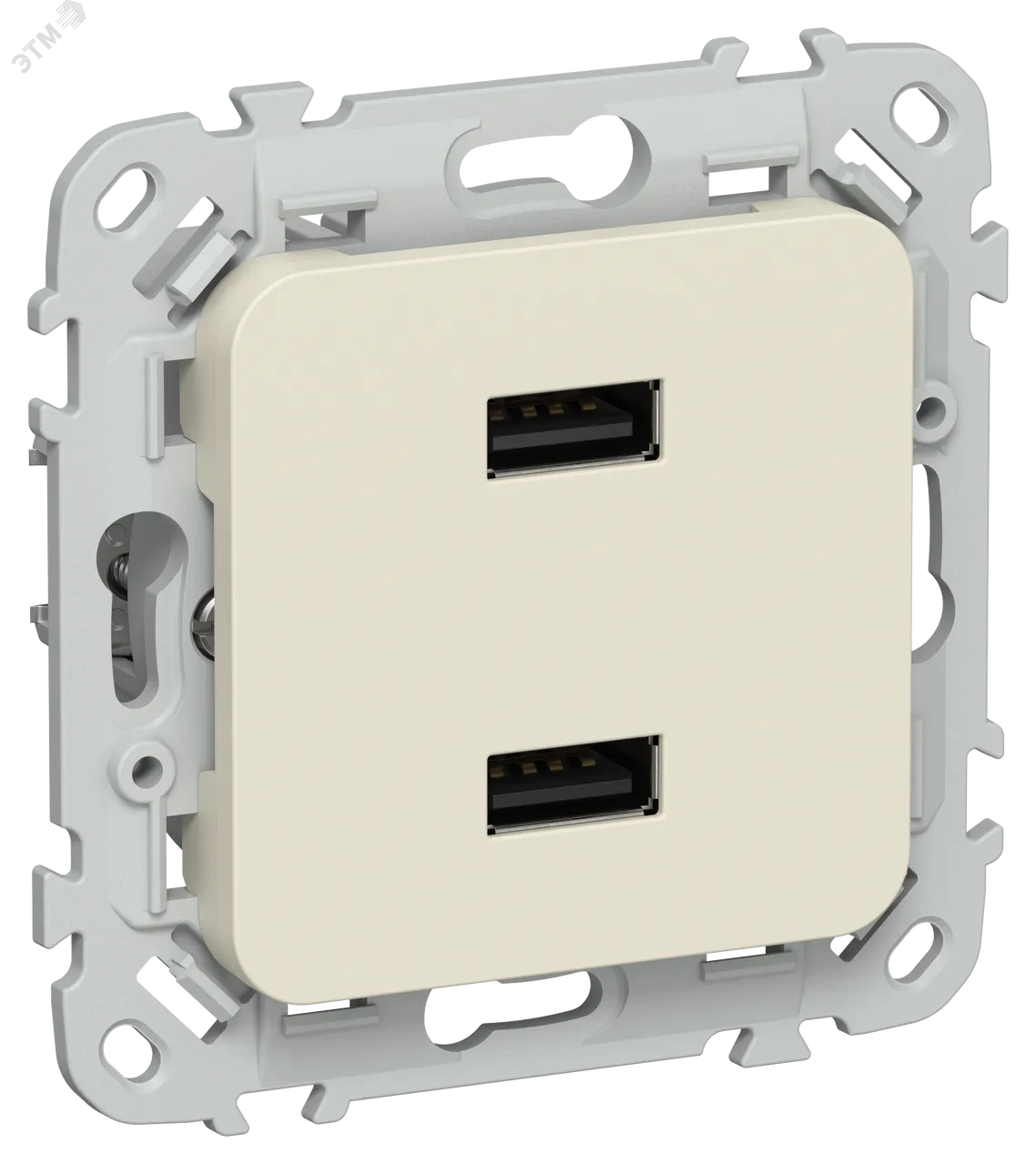 FLITE Розетка USB A+A 3,1А РЮ-2-ФлСл сливочный IEK FI-U21-D31-K86