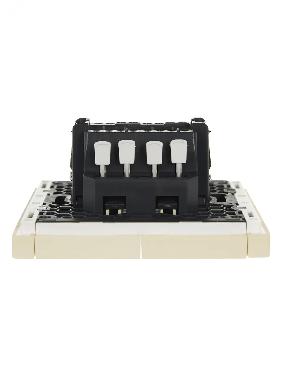 FORTE&PIANO Выключатель 2-клавишный проходной 10А FP407 ваниль IEK FP-V22-0-10-1-K10