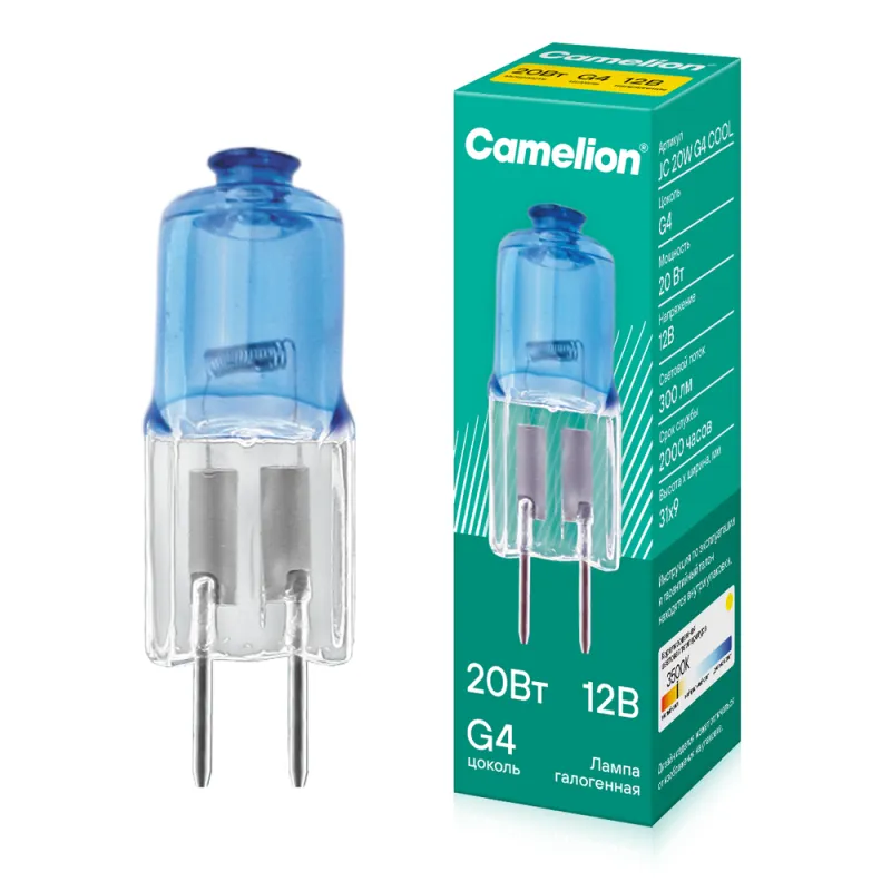 Лампа галогенная JC 20Вт 12В g4 COOL 11465