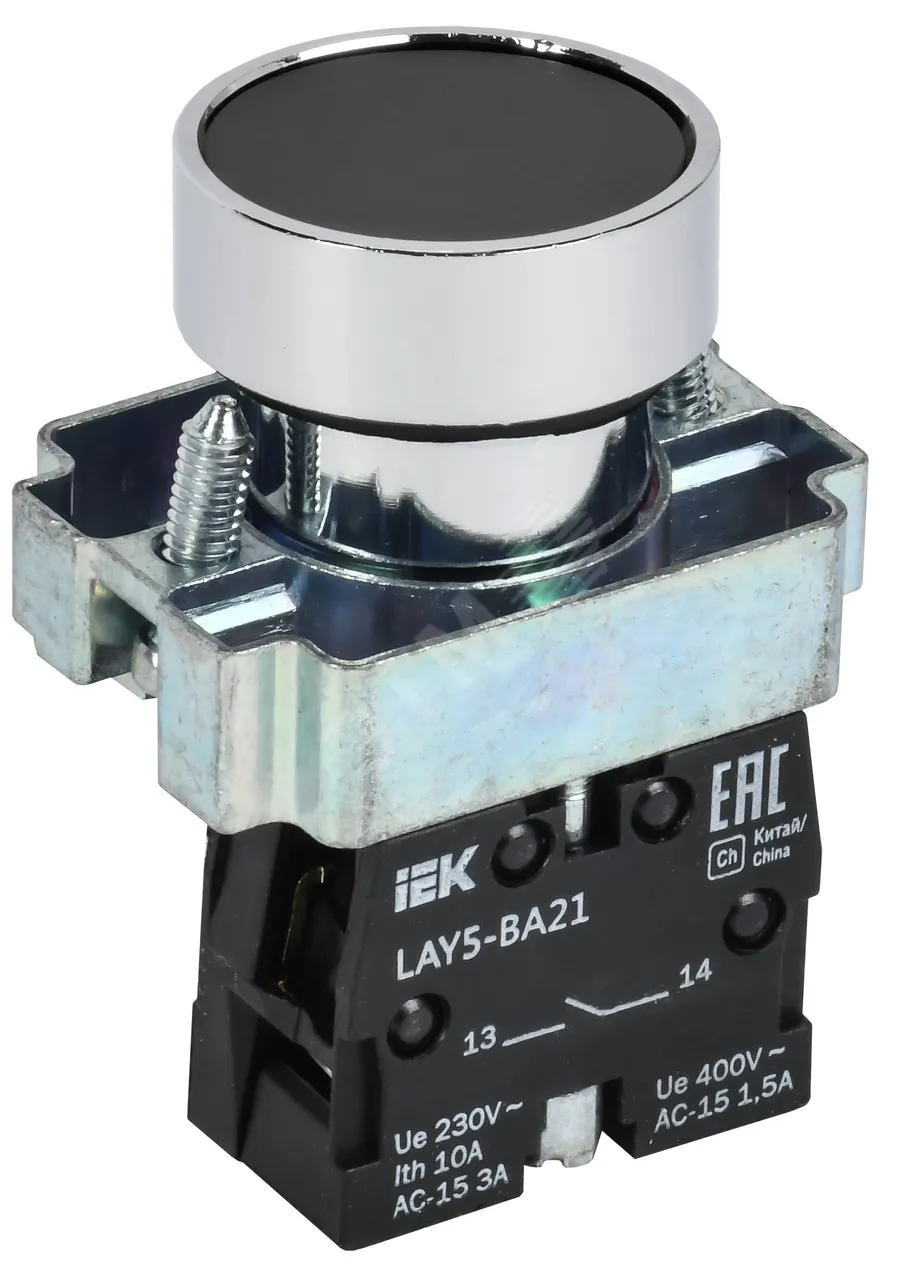 Кнопка LAY5-BA21 без подсветки черн. 1з BBT60-BA-K02