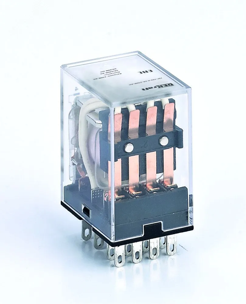 Промежуточное реле 4 конт. с LED инд. 3А 12В DC ПР-102 23802DEK