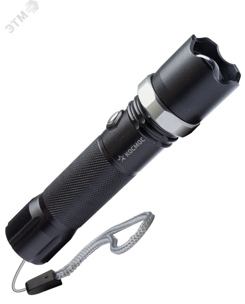 Фонарь аккумуляторный ручной LED 3Вт линза зум аккум. Li-ion 18650 1.2А.ч USB-шнур анодир. алюм. KOS112Lit