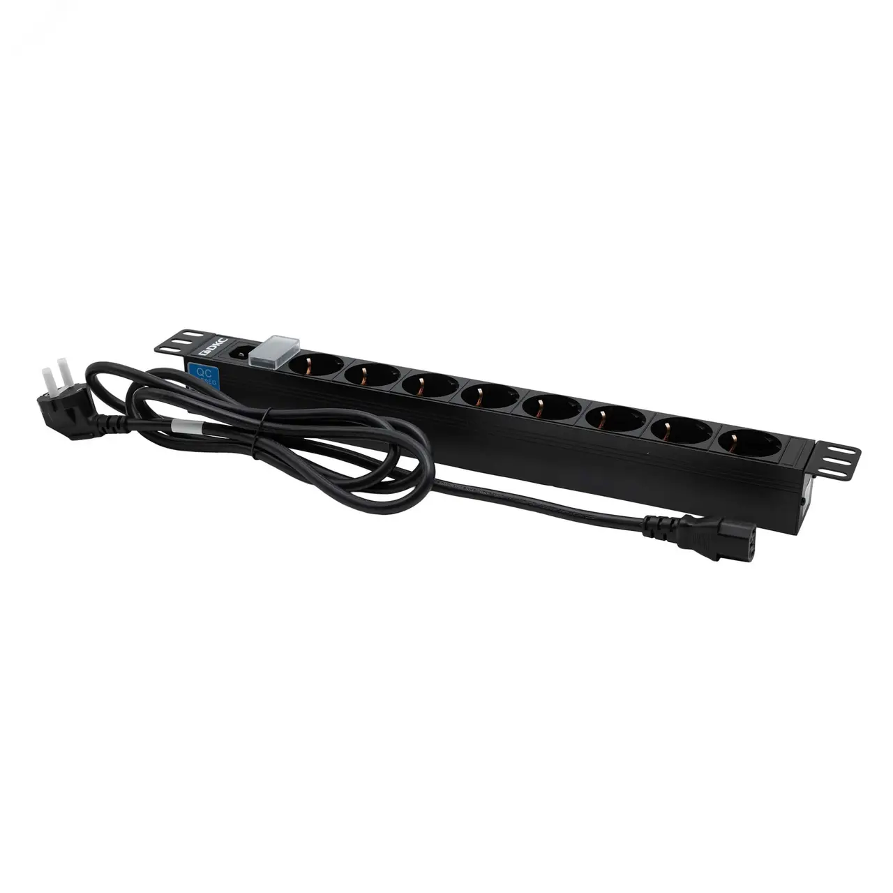 Блок распределения питания (PDU) 19" 10A с выключателем, Вых:8 Schuko, Вх:С14(к R519SH8OPSHC14