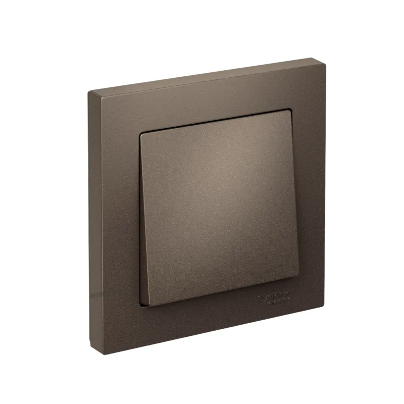 Выключатель 1-кл. СП AtlasDesign 10А IP20 (сх. 1) 10AX в сборе мокко SE ATN000612
