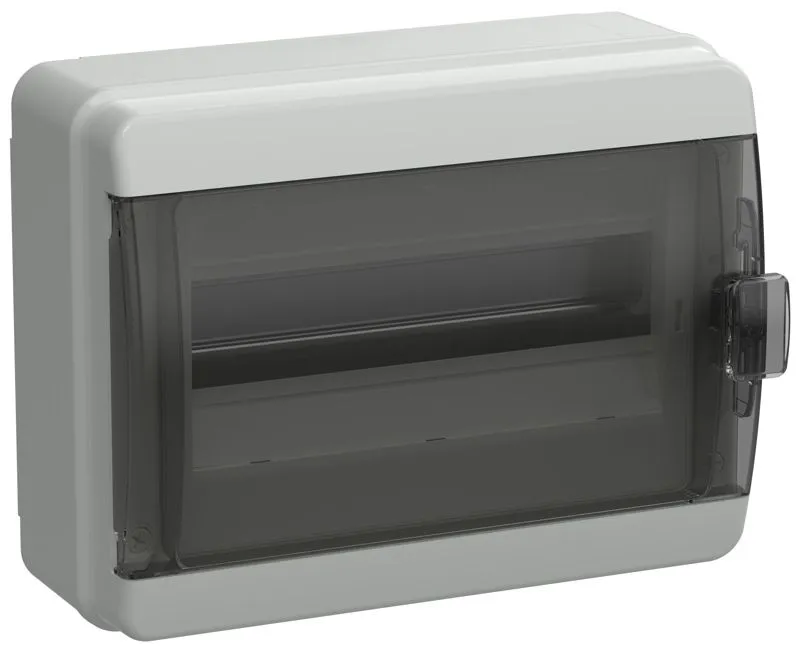 Корпус пластиковый КМПн-12 IP65 черн. прозр. дверь TEKFOR TF5-KP72-N-12-65-K03-K02