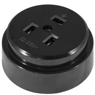 РШ 2P+PE 250В ЧЕРНАЯ