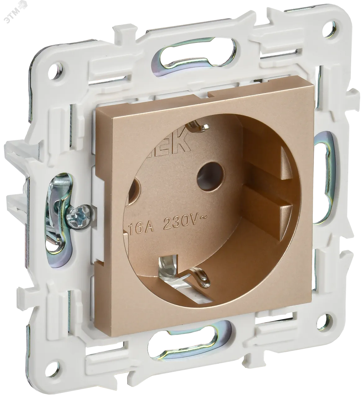 SKANDY Розетка с заземлением без защитных шторок 16А SK-R05Sa песочный IEK SK-R11-16-K98
