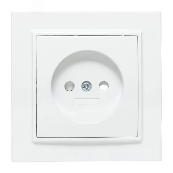 Розетка 1-м СП Минск 10А IP20 без заземл. защ. шторки бел. Basic ERR10-022-100