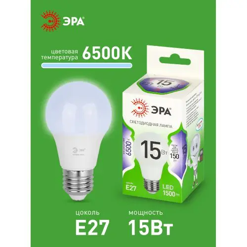 Лампа светодиодная LED 15 Вт 1500Лм 6500К груша холодный E27 220-240В LED A60-15W-865-E27 Green Line Б0067098
