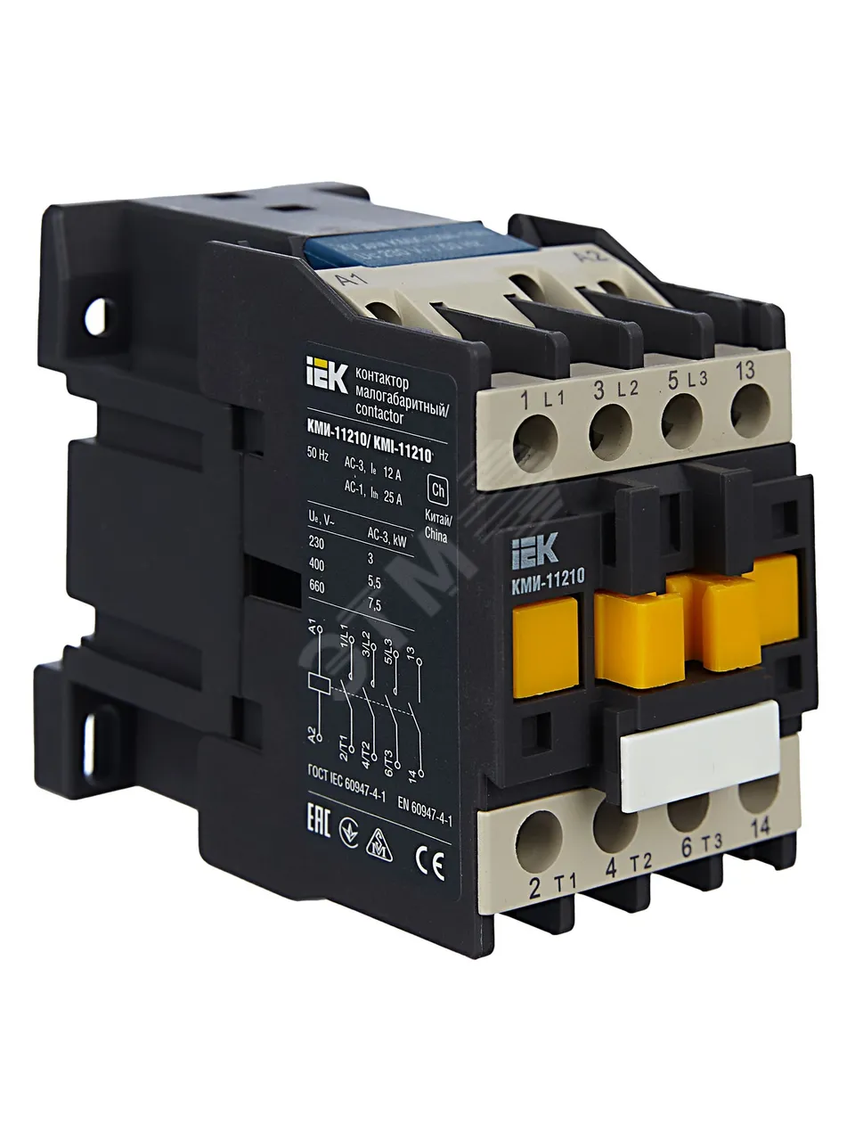 Контактор КМИ-11210 12А 230В/АС3 1НО IEK KKM11-012-230-10