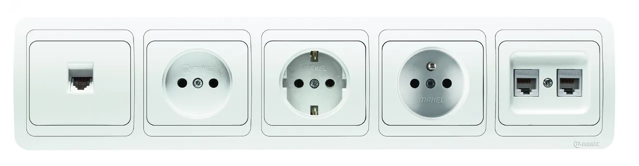 Розетка 1-м СП Mimoza 16А IP20 без заземл. бел./бел. 12022