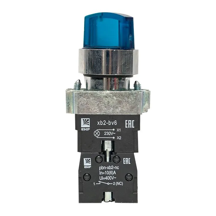 Переключатель BD33 3P c синей подсветкой 230В NO PROxima xb2-bk33-b-230