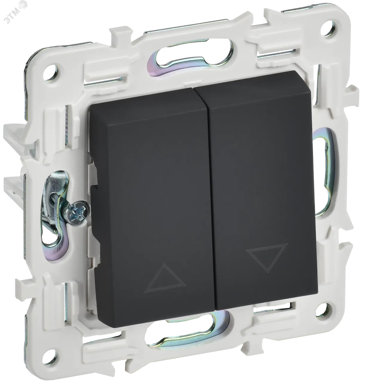 SKANDY Выключатель жалюзи 10А SK-V12G графит IEK SK-V15-0-10-K53