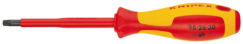 Отвертка VDE TORX, TX30 x 100 мм, длина 210 мм, диэлектрическая KN-982630