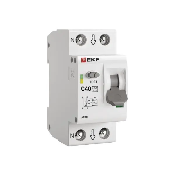 Устройство защиты от дугового пробоя (УЗДП) 1P+N C 40А 6кА с Автоматический выключатель PROxima afdd-2-40C-pro