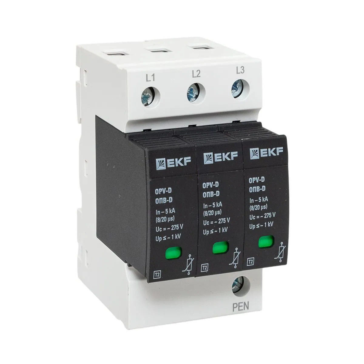 Ограничитель перенапряжения имп. ОПВ-D/3п In 5кА 230В opv-d3