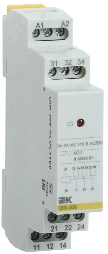 Промежут. реле.OIR 3 конт (8А). 110В AC/DC OIR-308-ACDC110V