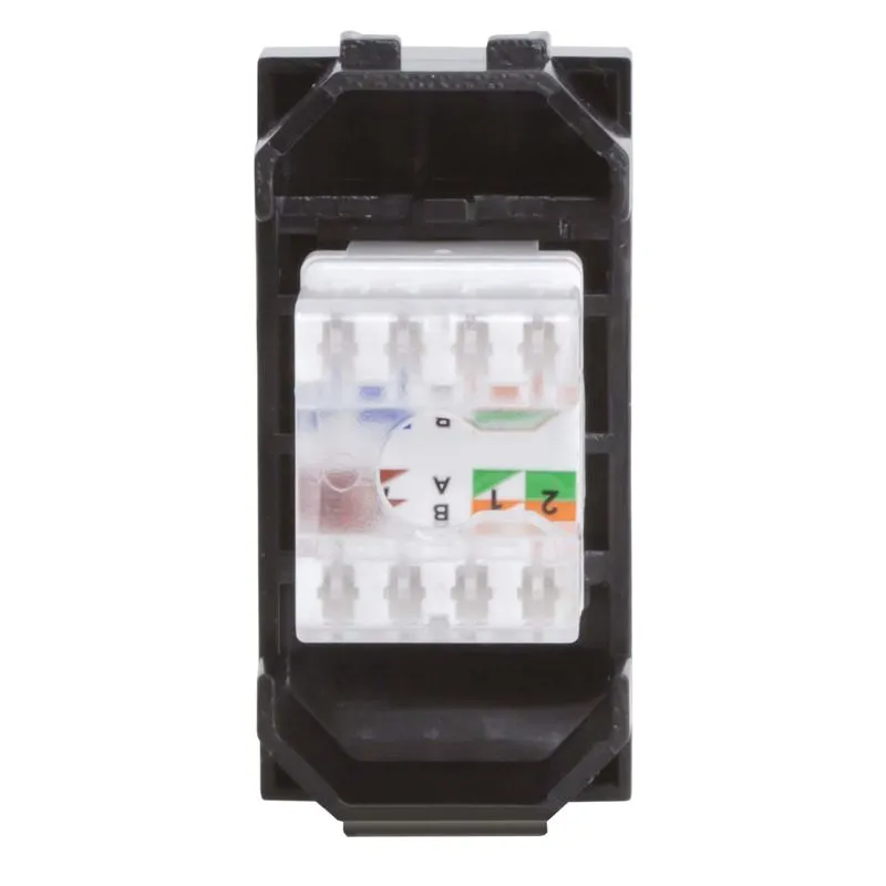Розетка компьютерная 1-м СП 1мод. Brava RJ45 кат.5E черн. 77654N