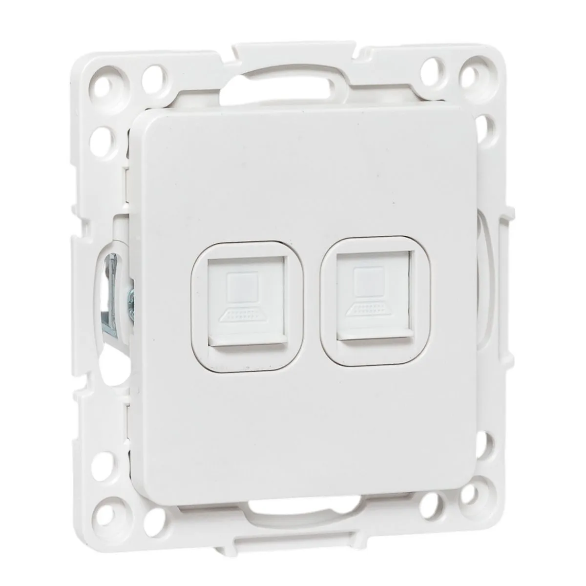 Стокгольм Механизм розетки RJ-45 2-местной белый EKF