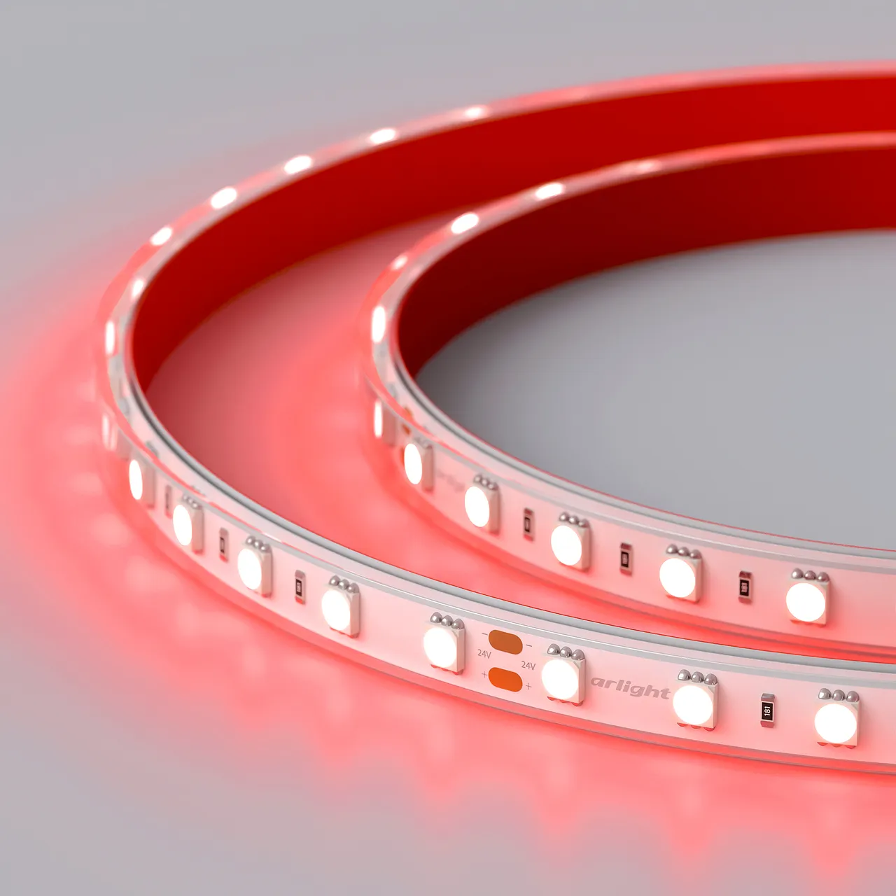 Лента герметичная RTW-PFS-B60-13mm 24V Red (14.4 W/m, IP68, 5060, 5m) 036463