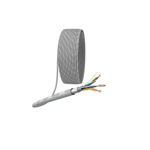 Кабель витая пара F/UTP кат.5E 4х2х24AWG solid CU PVC сер. (м) Б0044688