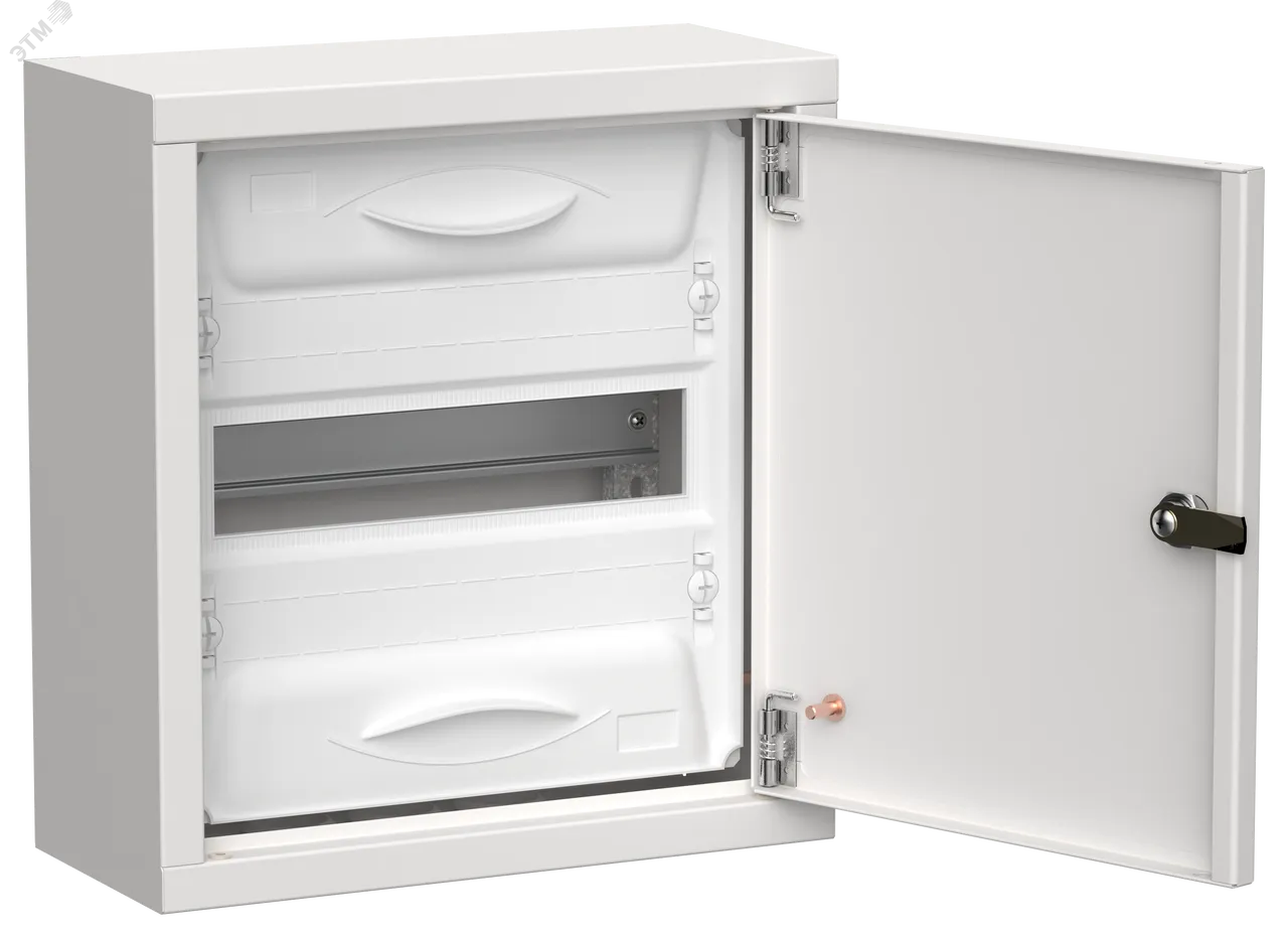 TITAN 5 Корпус металлический ЩРн-12 (1х12) 335х310х140мм IP31 белый (одна дверь) IEK TI5-50-N-012-31