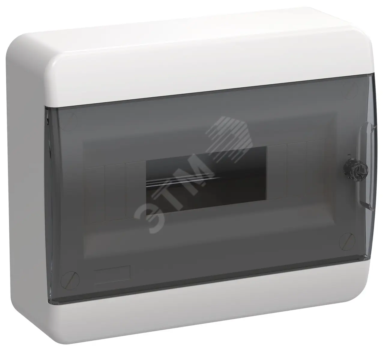 Корпус пластиковый ЩРН-П-12 IP41 черн. прозр. дверь TEKFOR TF5-KP12-N-12-41-K01-K03